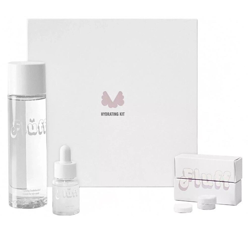 Fluff Coin Mask Skincare Set Tencel Cupra Sheet Masks Serum Essence K-Beauty New